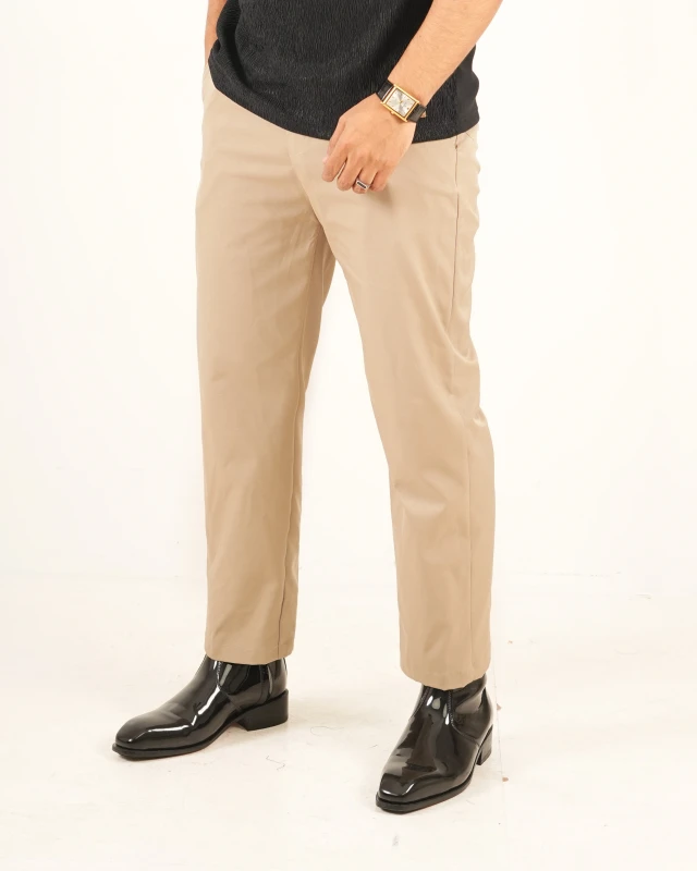 Executive Standard Premium Straight-Cut Formal Pant - Beige