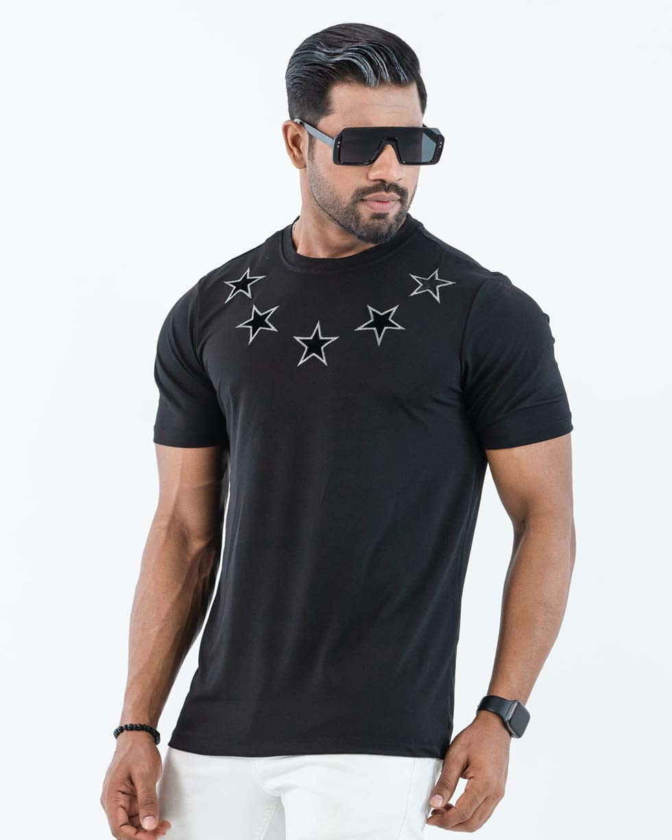 Premium Quality Stylish  T Shirt - Black