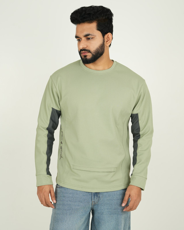 Premium High GSM Stylish Embroidery Sweatshirt - Pastel