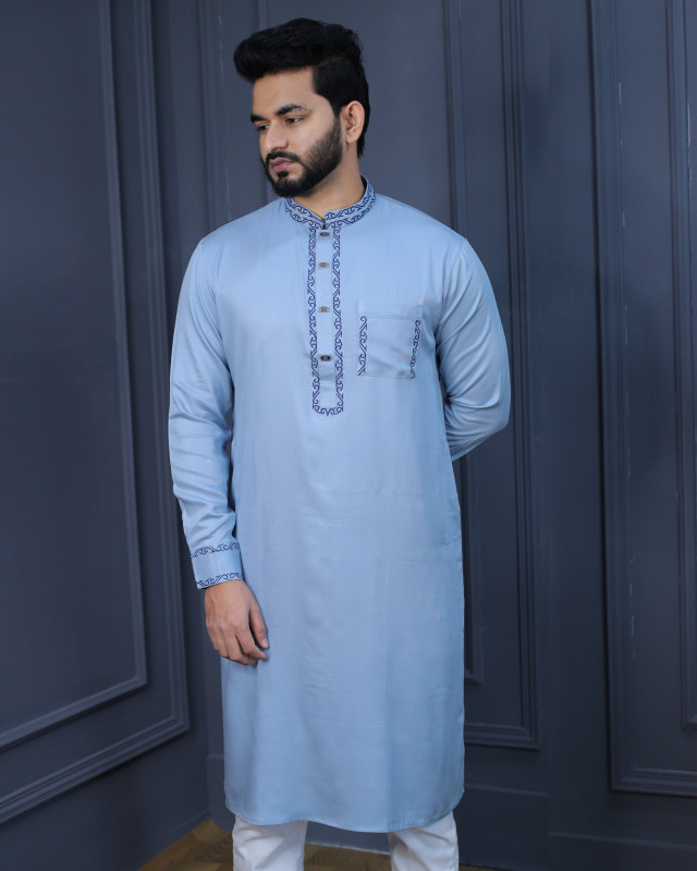 Premium Quality Embroidery Slim Fit Panjabi